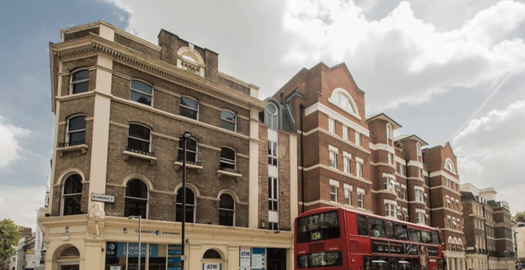 West End Classic brick building with urban architecture